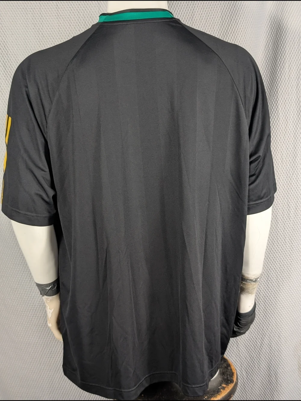 adidas Black Jersey Tee with Yellow & Green Logo - Picture 4 of 12